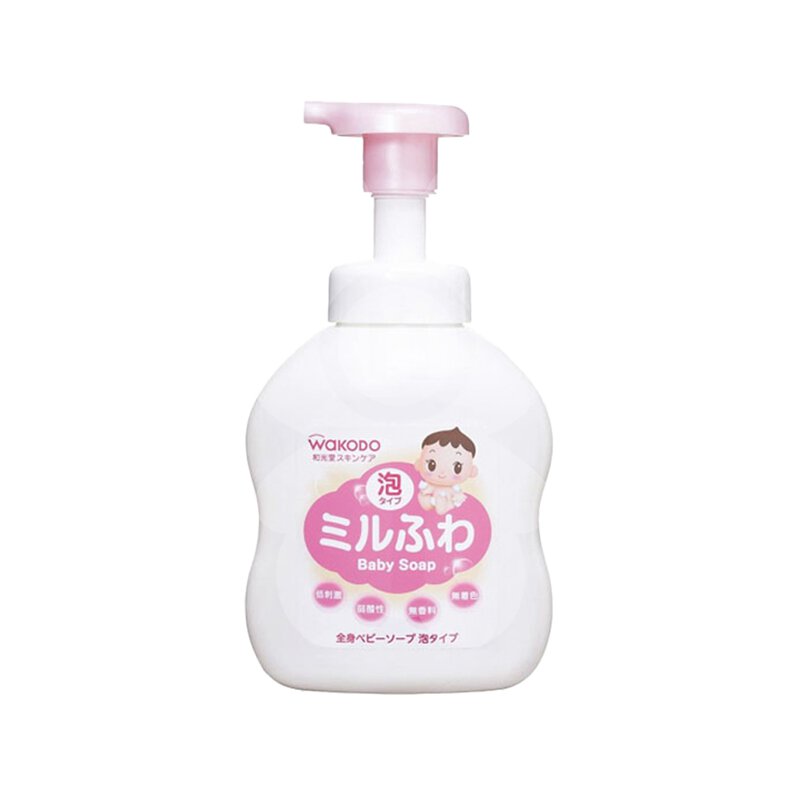 總代理公司貨【WAKODO 和光堂】潤澤嬰幼兒沐浴泡 450ml